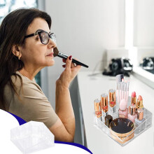 Organisateur de maquillage maho pour cosmétiques, bijoux et accessoires pour cheveux – Élégant rangement blanc pour coiffeuse