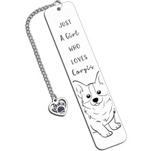 Corgi Bookmarks for Dog Lovers – Funny Bookish Gifts for Women, Mom, Sister – Compatible with All Books