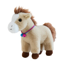 Mini pluche paardje, schattig pony knuffeldier, 23,5 cm