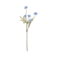 5-Head Faux Silk Mums, 7.87"x20.07", Blue – Artificial Chrysanthemums for DIY Wedding Centerpieces, Vase Fillers & Home Decor – Compatible with