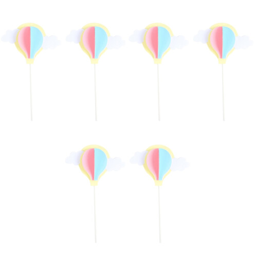 6Pièces Carte 3D Ballon Nuage Pour Décor Gâteau