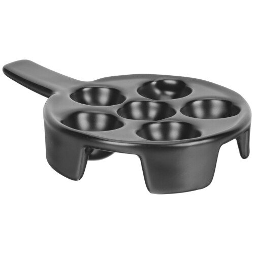 Ceramic Escargot Baking Plate Black 6-Hole 2