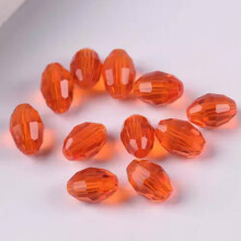 8x6mm10x8mm13x10mm Rugby Ovale Facetslebne Krystalglas Løse Perler Engros Parti - 27# Orange - 8x6mm (30 stk)