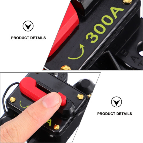 Interruttore automatico e fusibile Worgeous50Amp per autoradio, alimentatore nero 2