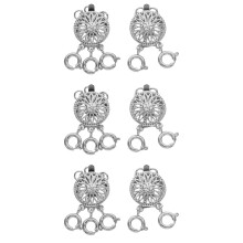 6Pièces Fermoirs Argentés Pour Bracelets