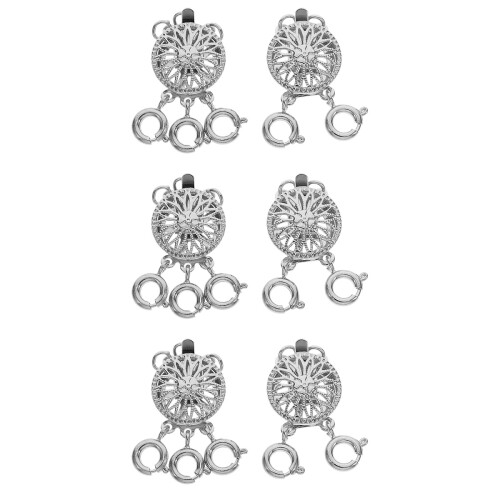 6Pièces Fermoirs Argentés Pour Bracelets