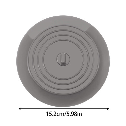 Silicone Sink Stopper Black 15.2 cm 2 pcs 1