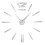 1 Set Wall Clock For Living Room Decor Silver Color With Diy Feature 3