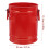 Pretyzoom Trash Container Garbage Can Iron 1Pcs Red Back to School 2