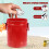 Pretyzoom Trash Container Garbage Can Iron 1Pcs Red Back to School 4