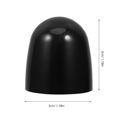 Lot de 4 cache-boulons décoratifs pour WC, noirs. 1