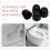 Lot de 4 cache-boulons décoratifs pour WC, noirs. 3