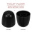 Lot de 4 cache-boulons décoratifs pour WC, noirs. 7