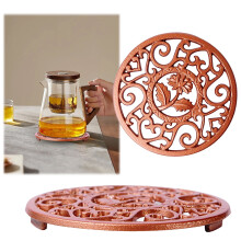 Extra Thick Silicone Trivet Mat – Heat Resistant Hot Pad for Pots, Pans & Dishes, Protects Countertops & Tables, Gold Kitchen Accessory
