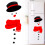 Christmas Snowman Refrigerator Magnets Set 6pcs 1