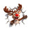 3D Santa Wall Decal Reindeer Removable Holiday Sticker 1