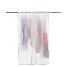 WHAMVOX 2 Pcs Moth Proof Suit Bags Dustproof Clothing Garment Travel White