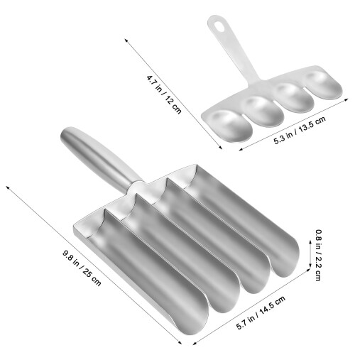 Stainless Steel Meatball Maker with NonStick Surface for Cooking Silver 4 Rows 1