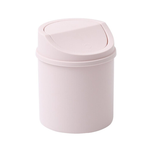 Plastic Desktop Mini Trash Can with Swing Lid 1