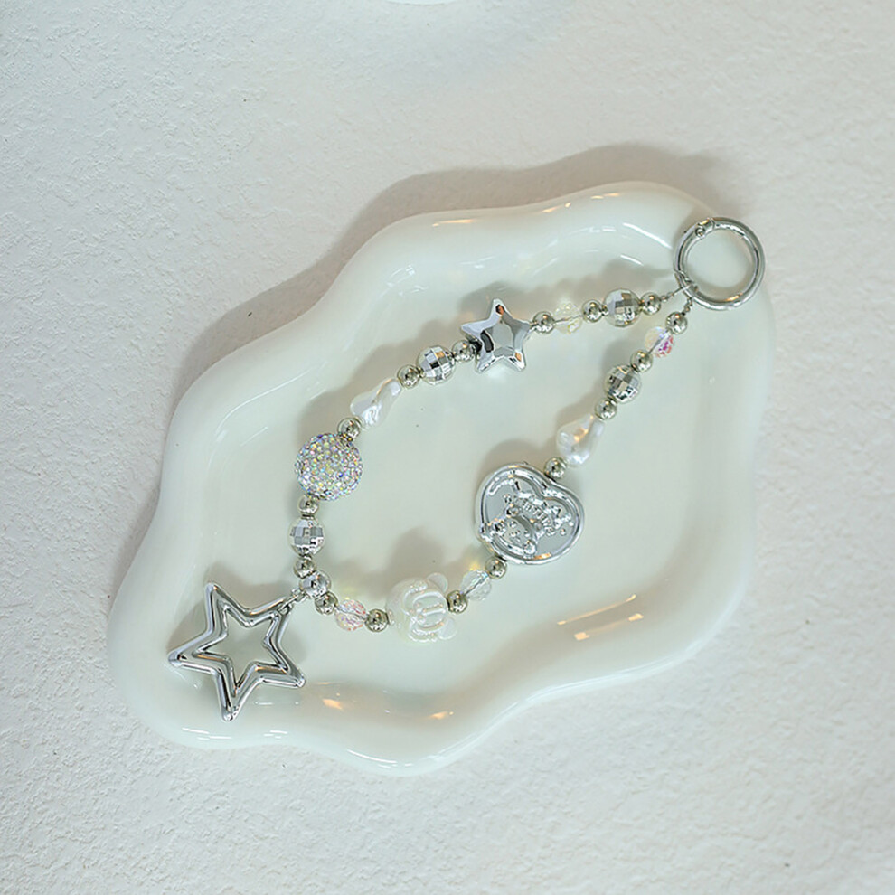 (1) Beaded Phone Lanyard - Durable Acrylic Charm 6253032977732