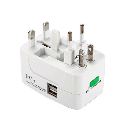 Universal Au Us Uk Eu Plug Adapter Αμερικανικό Γερμανικό Ταξιδιωτικό Plug Power2Usb Port Converter 2