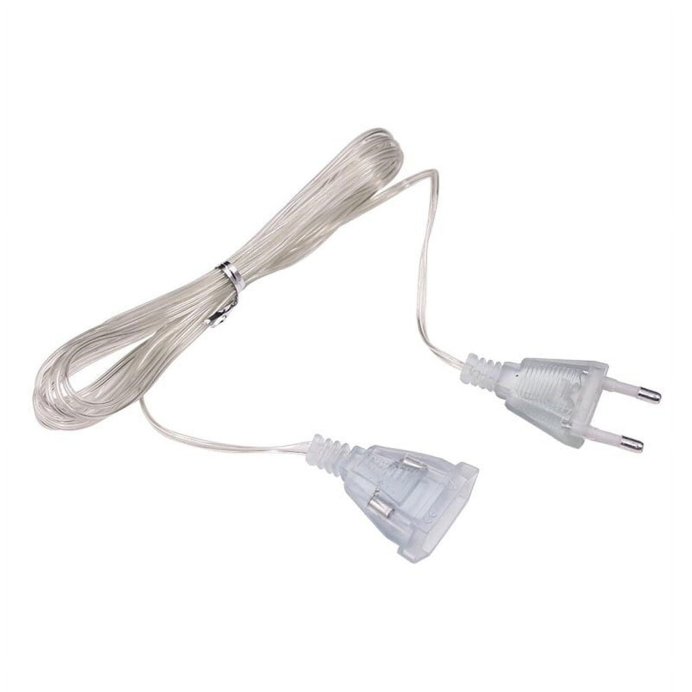 Transparent 10Ft Christmas Lights Extension Cord, 2-Core 220V Invisible Cable, Compatible With Christmas Lights 9180435423573