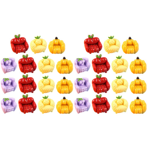 30Pièces Décor Fruit Mini Résine Accessoires DIY Téléphone