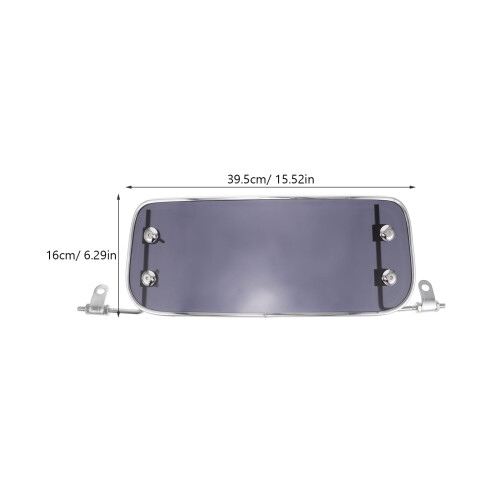 Motorcycle Front Universal Windshield Windscreen Wind Deflector Fairing Front Fly Screen With Mounting Bracket For Motorbikes Black 1