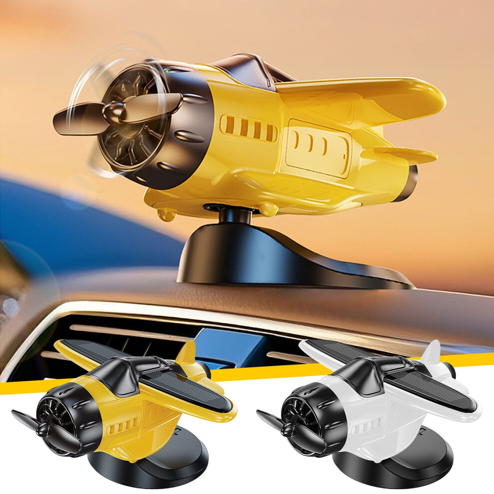 Solar Airplane Car Decor & Fragrance, Portable Solar-Powered Dashboard Ornament, Office Desktop Model Â Compatible With All Cars 9180435424976
