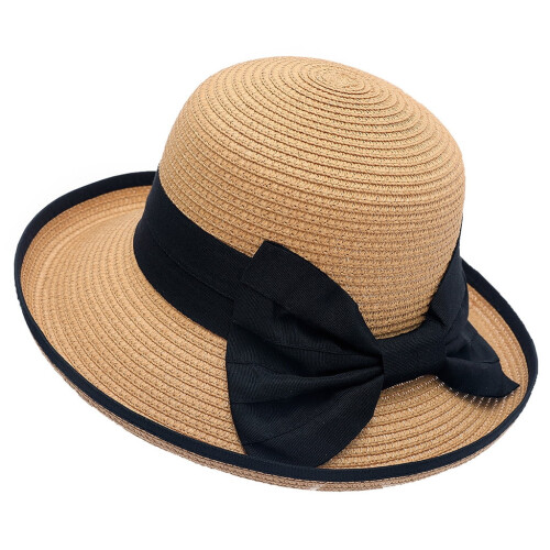 Dames Derby- en Panama-zonnehoeden, kaki, one size