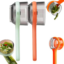 Box Storage Kitchen Fruit Peeler with Container, Double-Sided Stainless Steel Peeler for Home Kitchen