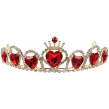 2 Count Red Crown for Women Heart Headband Pageant Woman