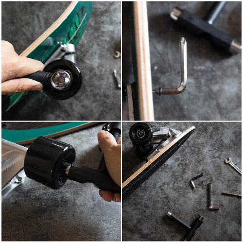 Εργαλείο πατινάζ 5 σε 1, φορητό κλειδί T για skateboards και longboards 1