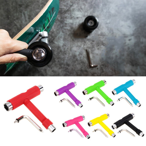 Εργαλείο πατινάζ 5 σε 1, φορητό κλειδί T για skateboards και longboards 2