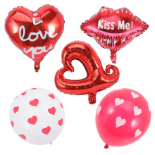 Ballons de mariage de couleurs assorties, 1 lot de ballons en aluminium en forme de cœur, 57 x 50 cm
