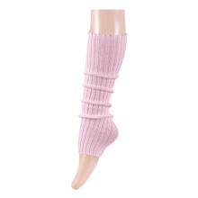 Women Knit Leg Warmers 80s Eighty's Ribbed Solid Color Leg Warmers for Party Sports Pink 80CM