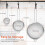 3 Pcs Super Wire Extra Fine Mesh Strainer with Handle, Small Medium Large Size Sifter Metal Strainer Set 2