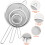 3 Pcs Super Wire Extra Fine Mesh Strainer with Handle, Small Medium Large Size Sifter Metal Strainer Set 3