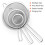 3 Pcs Super Wire Extra Fine Mesh Strainer with Handle, Small Medium Large Size Sifter Metal Strainer Set 6