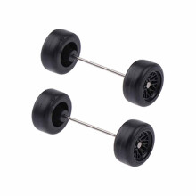 1/64 Model Car Wheels With Rubber Tires Basic ABS Modified J1 Toys Parts...