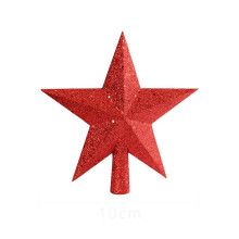 Glittery Star Christmas Tree Topper, 1 Pcs Sparkling Tree Decoration in Gold, Red, Blue, and Pink, Christmas Tree Topper Star Decorations