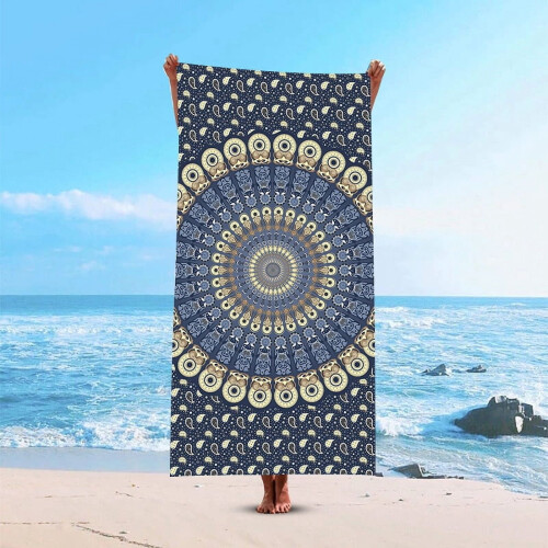 Πετσέτα θαλάσσης Mandala flower premium πετσέτα θαλάσσης από λεπτές ίνες για εξωτερικούς 2