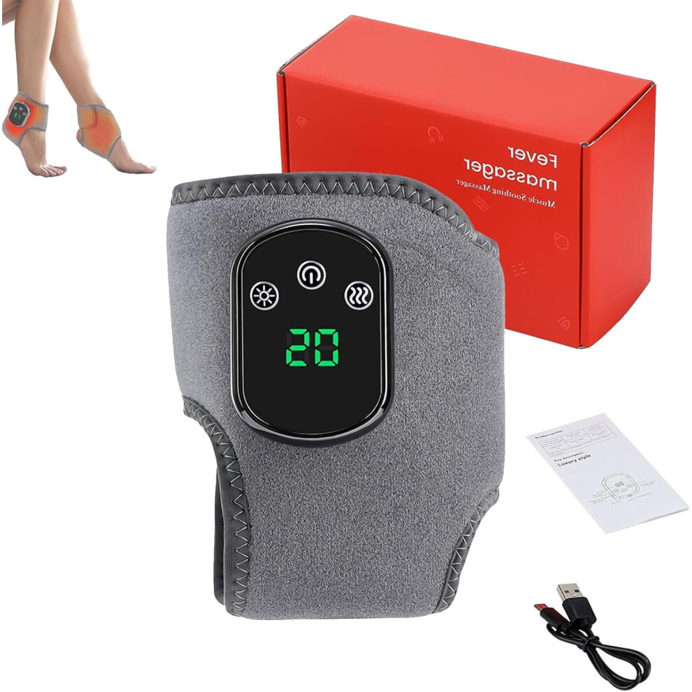 Gray Foot Massager, 2025 New Wireless & Ortable 3-In-1 Massager, 5 Heat Leavel For Achilles Tendinitis And Plantar Fasciitis