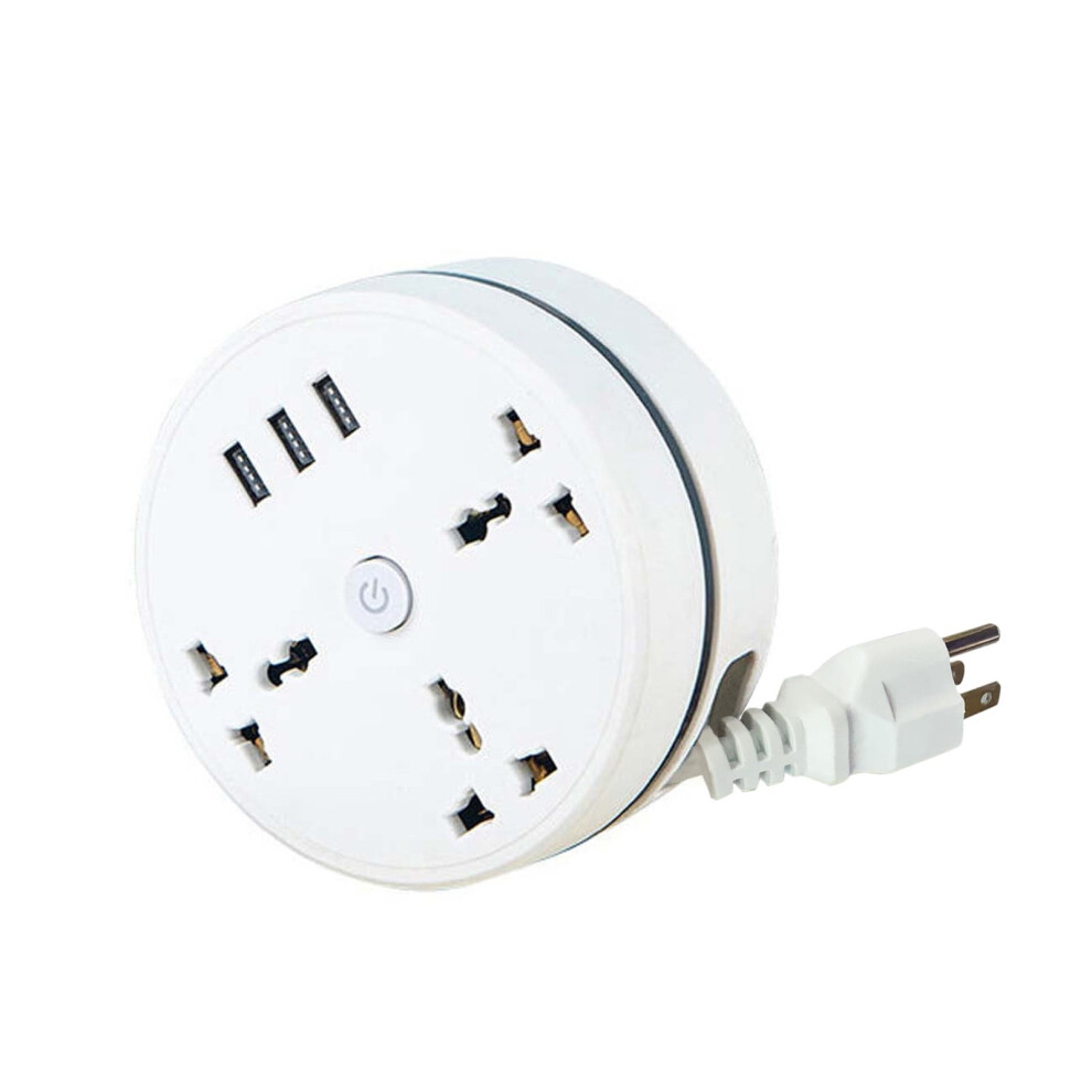 Universal Travel Power Strip 3 Ac Outlets 4 Usb Ports 6.7 9399596779782