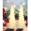 2 White Resin Tabletop Christmas Trees with Lights, 8.3 in 1