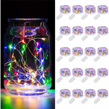 20 Pack 20 LED Fairy String Lights, Battery Operated Included, Decorative Strings for Indoor Bedroom Outdoor Wedding Party Christmas Festival