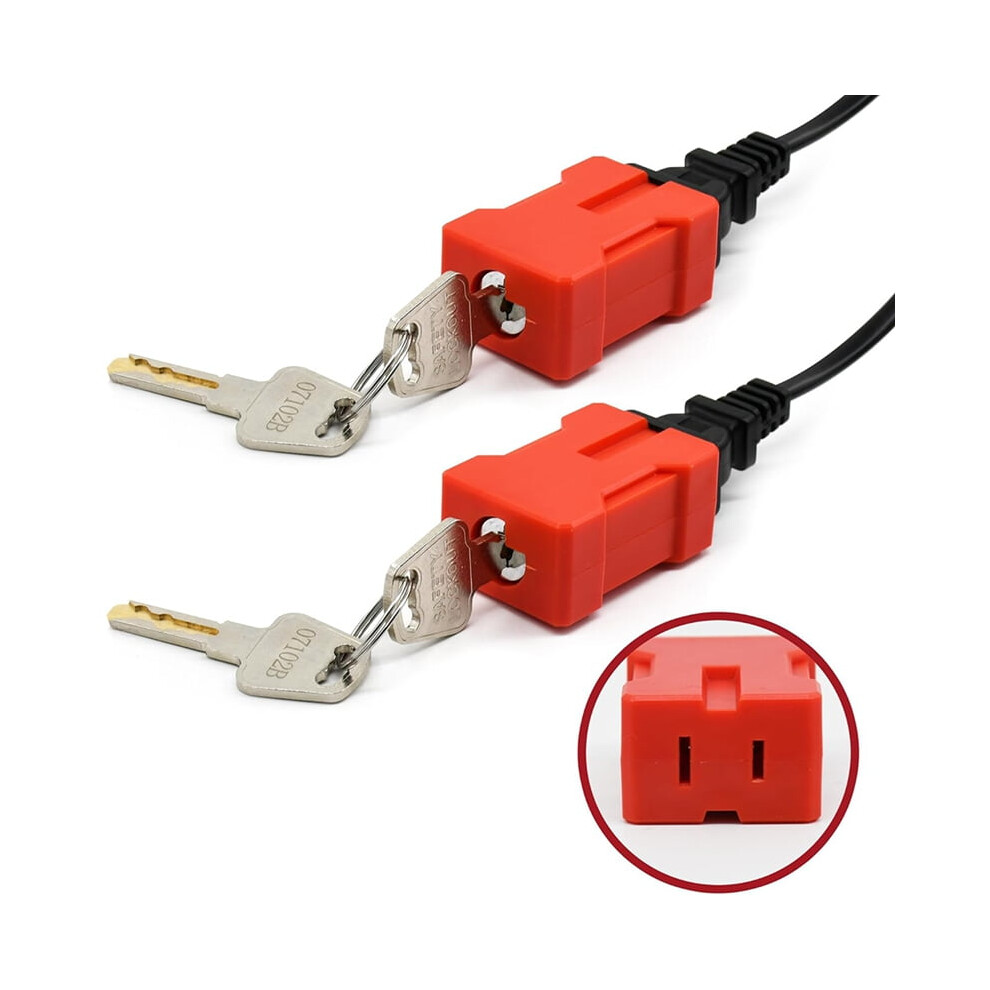 Plug Lock Electrical Cord Plug Lockout Device 2 Pack Outlet Locking Safety Lock Fits Electrical Shutdown Service 9558830229494