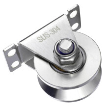 Cable Pulley Wall Mounted V-Type 304 Stainless Steel Sliding Door 1 Pack