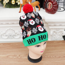 Christmas Knitted Hats With LED Light, Colorful Luminous Knitted Hats, Christmas Decorations, For Christmas Party, Christmas Gift
