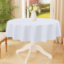 Waterproof Round Tablecloth – Polyester, Washable, Stain & Heat Resistant, for Dining, Living Room, Parties, Home & Kitchen